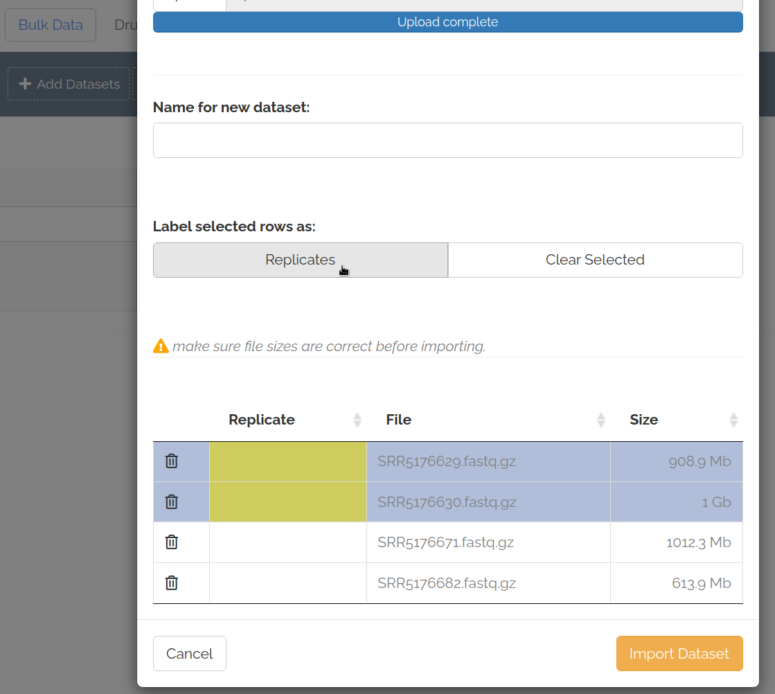 Bulk Data Paired
